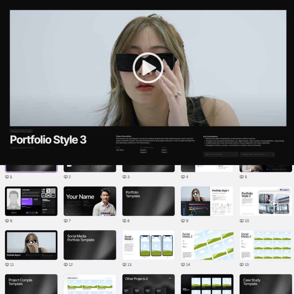 Template Portfolio Kerja